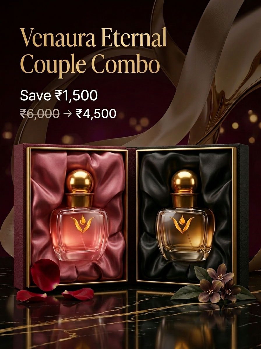 Venaura Eternal Couple combo – Velvet Rose for Her & Jasmine Noir for Him | Save ₹1,500