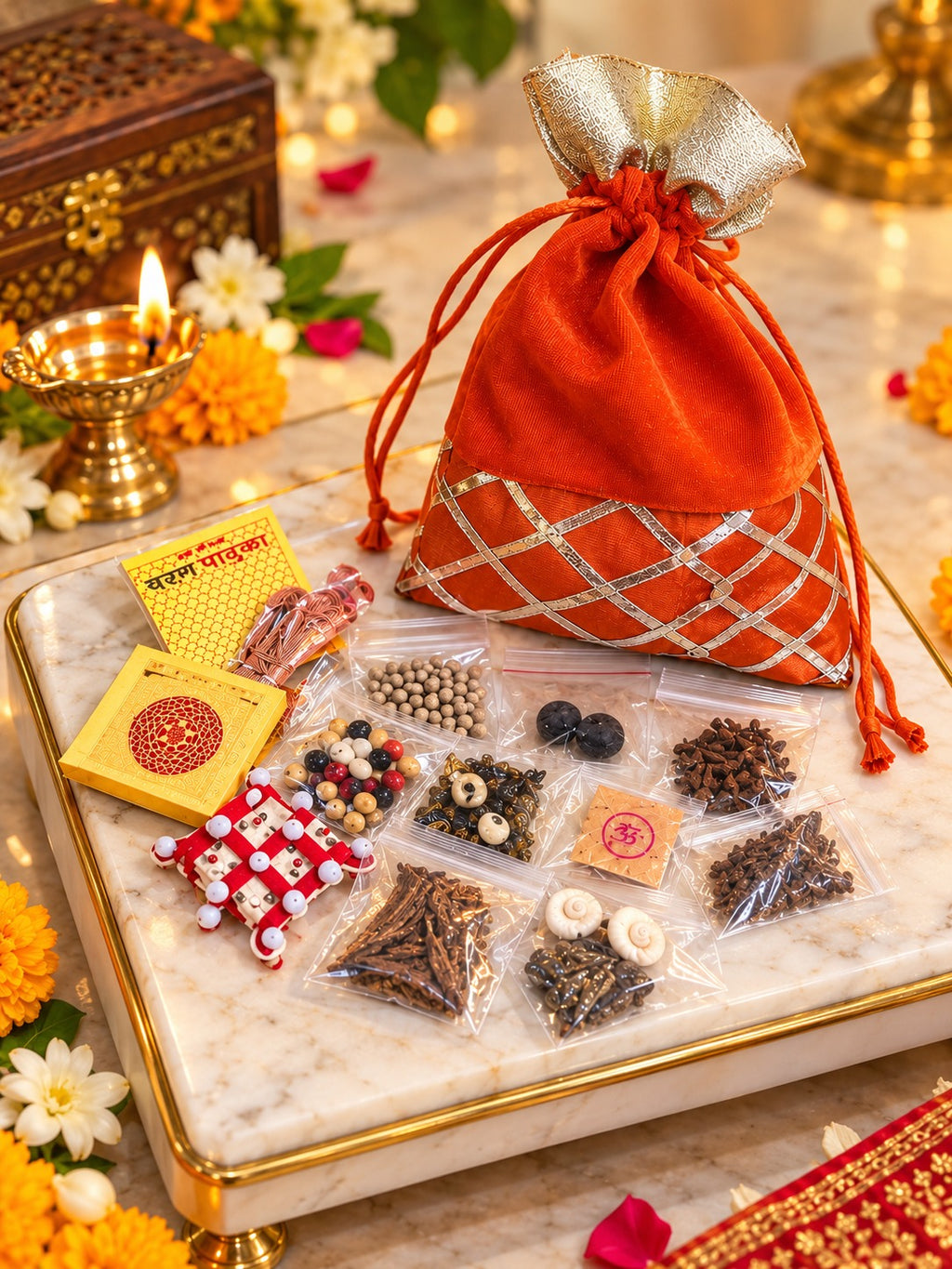 VENAURA Divine Aura Collection – 4 Premium Attars + Dhan Varsha Potli FREE