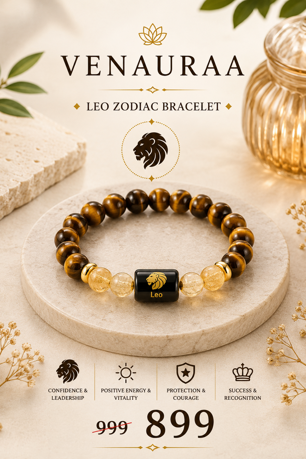 Leo Zodiac Bracelet ( सिंह राशि)